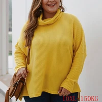 Casual Turtleneck Sweater for Ladies, Loose Sweater, Large Size, 8XL, 9XL, 10XL, Bust 175cm, New Fashion, Autumn and Winter 1