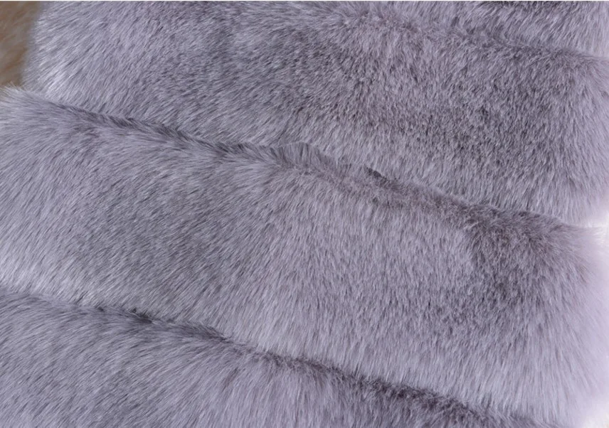 Women Winter Thicken Fluffy Plush Vest Open Front Hooded Mid-Length Waistcoat Oversized Loose Solid Color Jacket Outwear