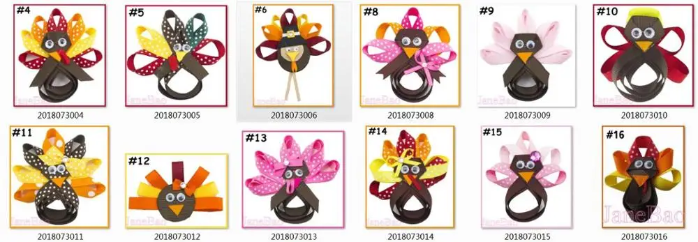 mix color min is 5pc 10 шт., Gobble, Турция, День благодарения, Турция, заколка для волос - Цвет: mix color min is 5pc