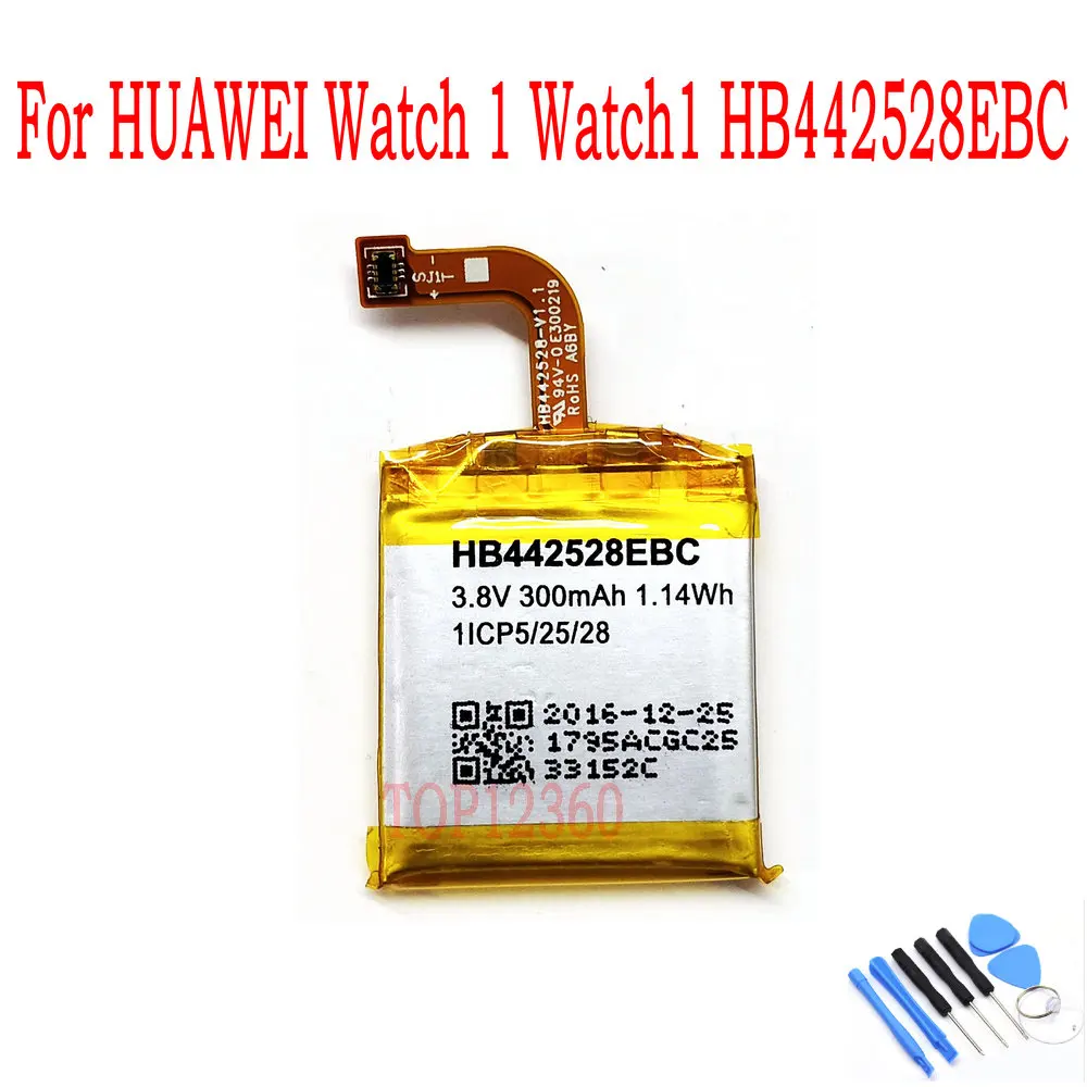 

Оригинальный аккумулятор HB442528EBC 300 мАч для часов Huawei Watch 1 Watch1 с инструментами