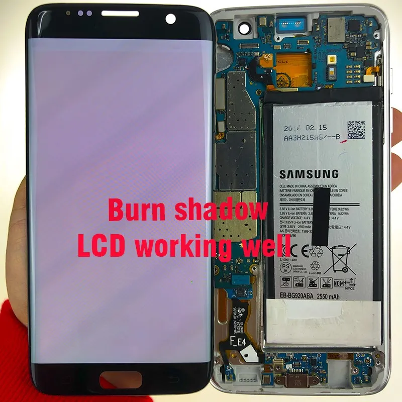 С рамкой Super AMOLED lcd для SAMSUNG Galaxy S7 edge G935 G935F + кодирующий преобразователь сенсорного