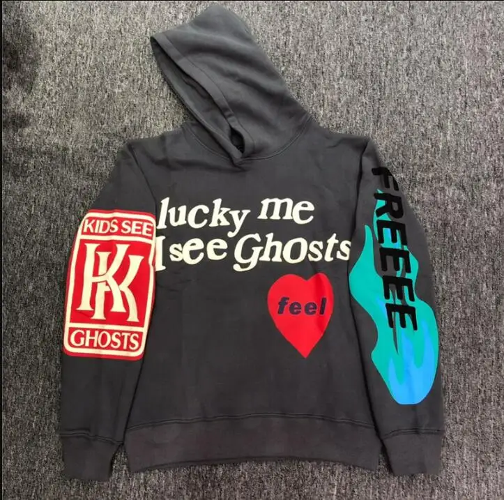 2 NEWKanye West Kids See Ghosts Graffiti мужская толстовка с круглым вырезом хип-хоп модная Толстовка прибыла Magpie уличная - Цвет: 2