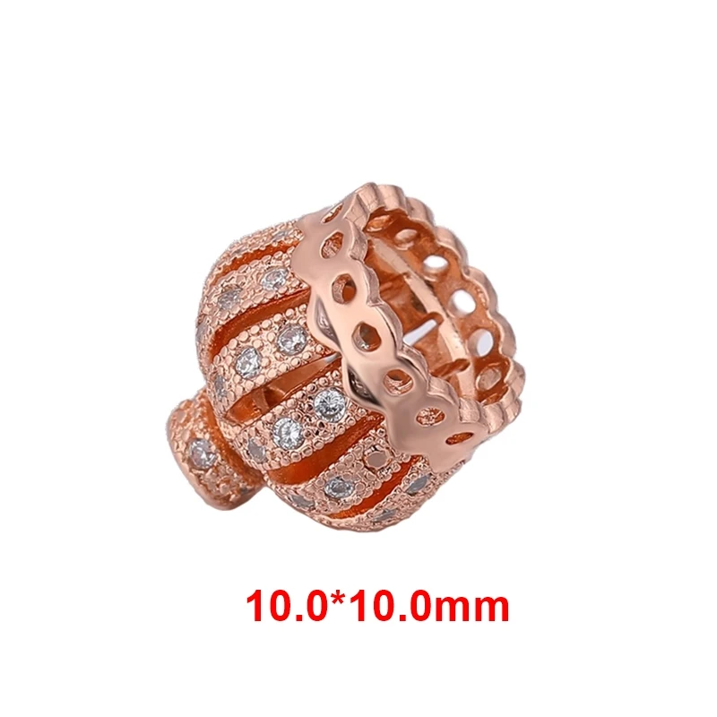 Rose Gold Juya DIY Ювелирная подвеска фурнитура Ali Moda Корона Бусины с кисточками колпачки аксессуары для модных сережек Изготовление ювелирных ожерелий - Цвет: Rose Gold