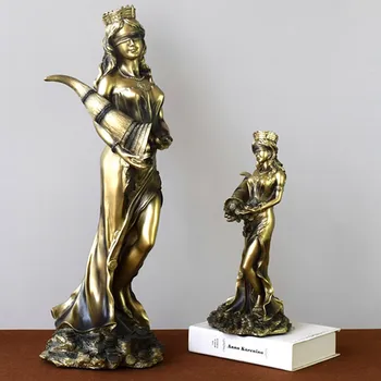 

Statue Craftwork Model Home Decorations G1455 Sales Greek Mythology The Goddess of Fortune Resin Figure TV & Movie Character