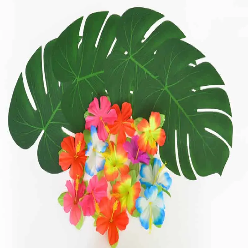 Искусственные монстера Пальмовые Листья зеленые растения Свадебные DIY украшения дешевые цветочный узор растение украшение в виде листьев