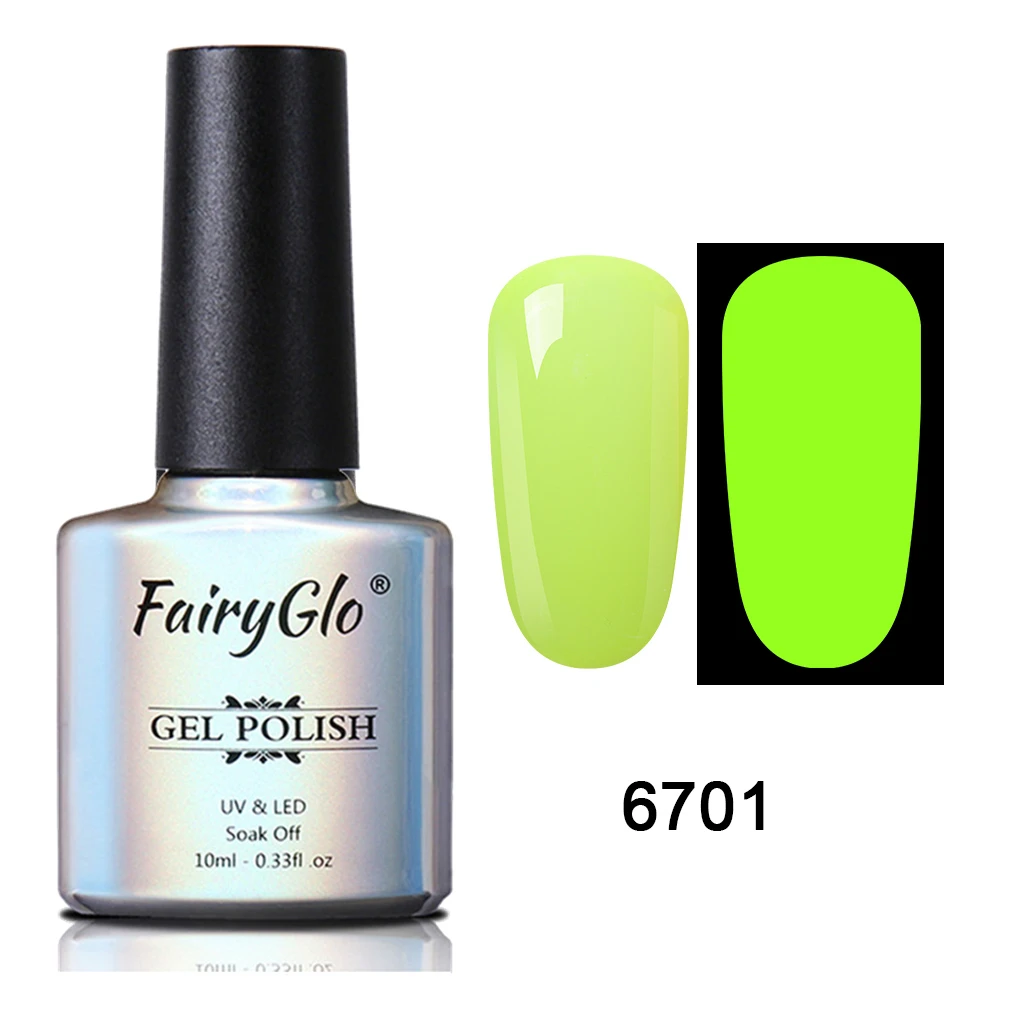 FairyGlo 10 мл ночной светящийся в темноте УФ-Гель-лак для ногтей Гель-лак эмалированный лак замачиваемый УФ светодиодный неоновый флуоресцентный Гель-лак