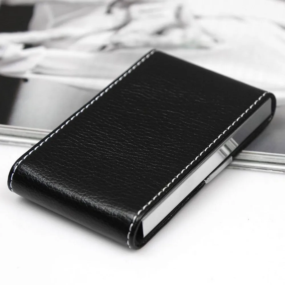 

Wallet Men Women Traveling Metal Wallet Credit Card Package Card Holder Double Open Business Card Case Box Porte Carte #R25