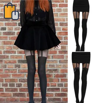 

2020 Women Sexy Lingerie Stockings Garter Belt Stripe Elastic Stockings Black Fishnet Stocking Thigh Sheer Tights Pantyhose