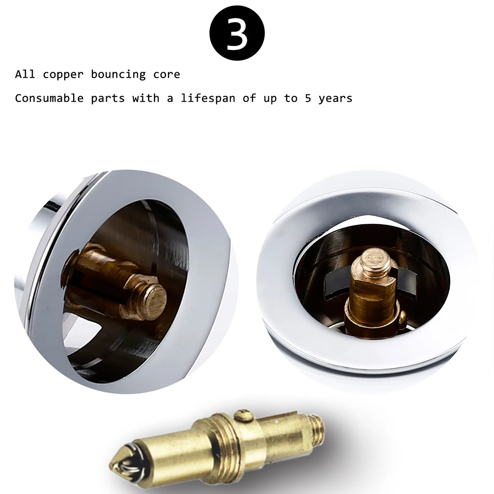 Smesiteli Chrome Gold Black Brass Basin Sink Pop-Up Drainage Square Antifouling Easy To Clean Kitchen Pipe Bathroom Accessories