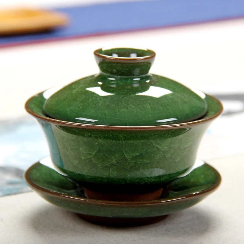 Чайный сервиз Gaiwan фарфоровая ледяная, с трещинами керамический чайник Gaiwan чайная чашка в китайском стиле кунг-фу чайный сервиз Gaiwan 120 мл