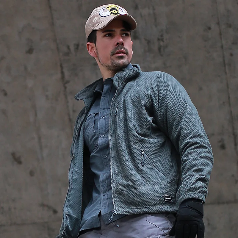 

ESDY Celebrity Style B3 Class Light Tactical Grid Fleece Autumn Windproof Breathable Coat Men's