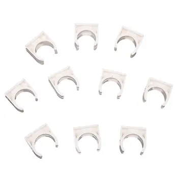 

10 Pcs 20mm Diameter White PVC Water Supply Pipe Clamps Clips Fittings