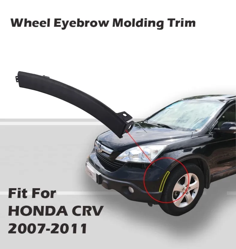 Bumper Lip Decoration 1 Pair For Honda 2007-2011 71103-SWA-003/71108-SWA-003 Front Bumper Fender Wheel Eyebrow Left + Right