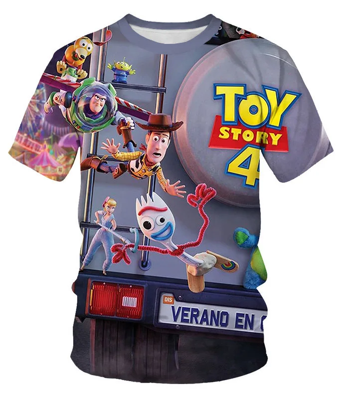 Топ с 3D-принтом и короткими рукавами с героями мультфильмов, футболка аниме «Дисней», «История игрушек», «Базз Лайтер», 3d-принт, милая футболка для мужчин и женщин