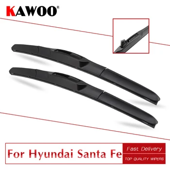 

KAWOO For Hyundai Santa Fe Model Year From 1999 To 2017 Car Natural Rubber Clean The Windshield Wipers Blades Fit U Hook Arm
