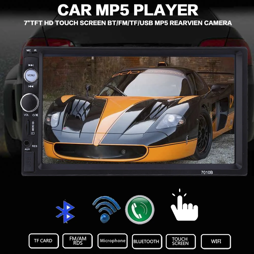 С TF слотом для карты автомобиля MP5 автомобильный AUX MP5 плеер Премиум FM пульт дистанционного управления автомобильный аудио