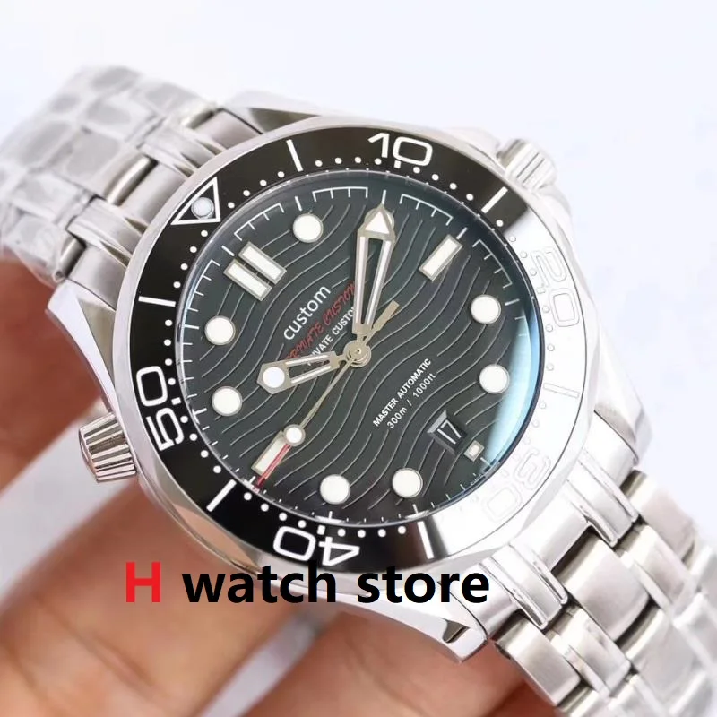 US $116.00 007 Mens Automatic Mechanical Watch 42mm blue Ceramic Bezel Sapphire Glass Luminous Waterproof Sterile dial watch men