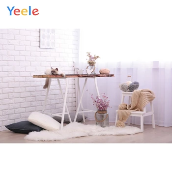 

Yeele Photocall Background For Photography Baby Room Carpet Brick Wall Wood Floor Photographic Backdrops Photo Studio Photophone