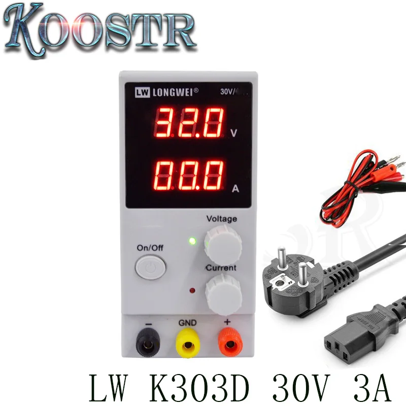 LW K303D Мини цифровой Регулируемый переключатель Регулируемый источник питания постоянного тока Одноканальный 30V 3A ремонт телефона pcb