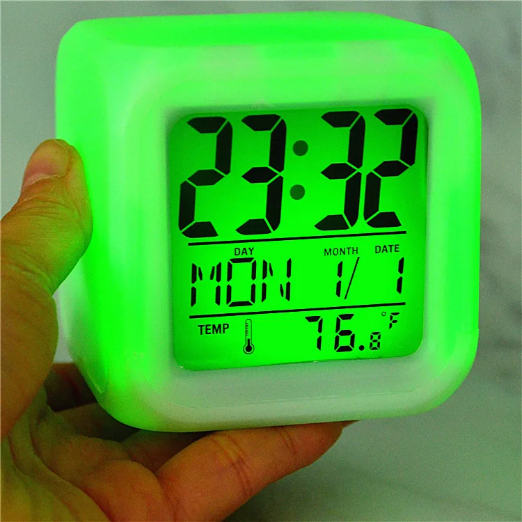 

Creative quiet clock colorful electronic clock fashion LED alarm clock