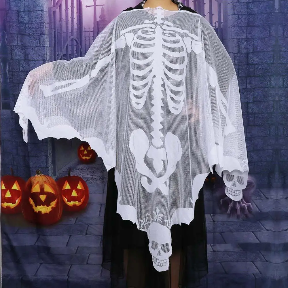 OurWarm Хэллоуин украшение для дома Тыква огни Призрак Маска для Хэллоуина, ужасы реквизиты дом с привидениями Декор события вечерние принадлежности - Цвет: White shawl