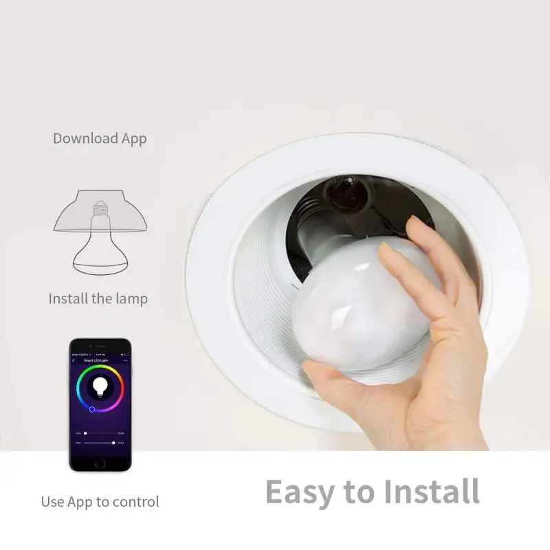 E27 WiFi умный светильник RGB LED светильник, совместимый с Alexa Google Home