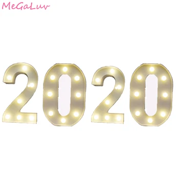 

2020 Warm White Alphabet Letter LED Marquee Sign Number Light Indoor Wall Lights Up Night Light Lamp Wedding Event Decorations