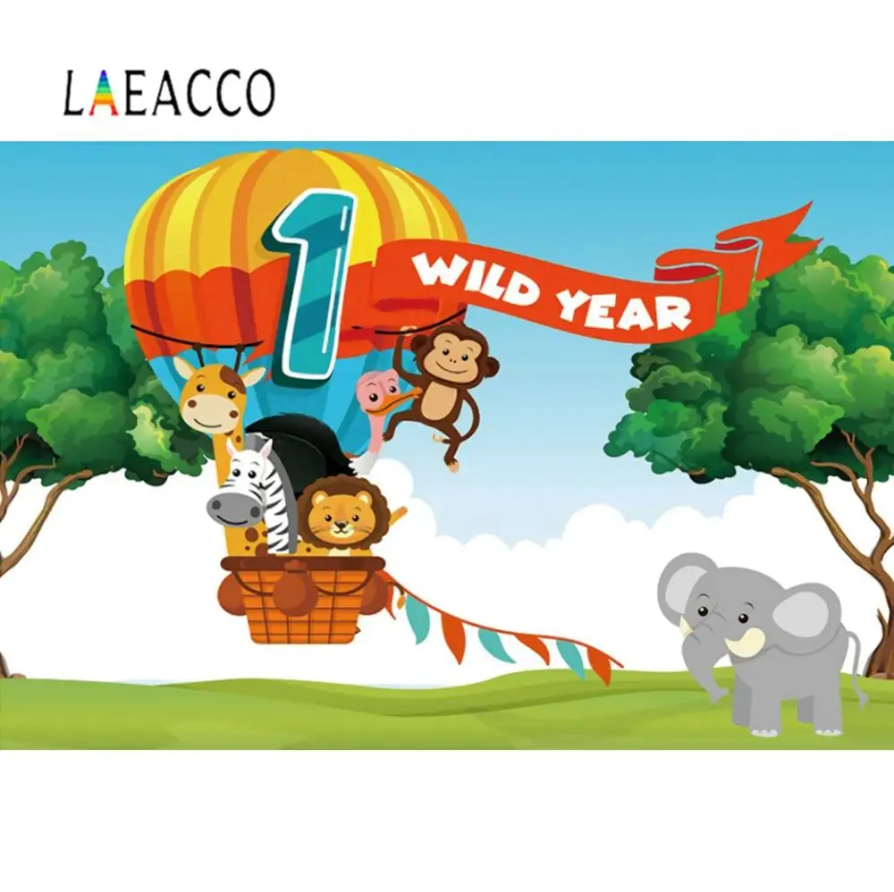 Laeacco виниловые фоны счастливый ребенок 1-й день рождения для вечеринки в стиле