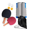 Conjunto de raqueta de tenis de mesa portátil, resistente, telescópico de plástico, 4 unidades ► Foto 1/6