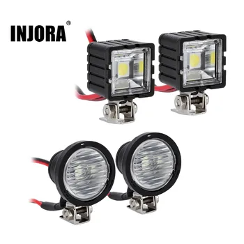 INJORA RC Car LED Lights Headlights Spotlight  for 1/10 RC Crawler Axial Traxxas TRX4 TRX6 SCX10 90046 Wraith RR10 MST Redcat