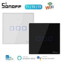 SONOFF T1 T2 T3 EU/UK WiFi Smart Wall Light Switch eWelink Smart Home interruptor TX Series 86 Type Switch For Alexa Google Home 1