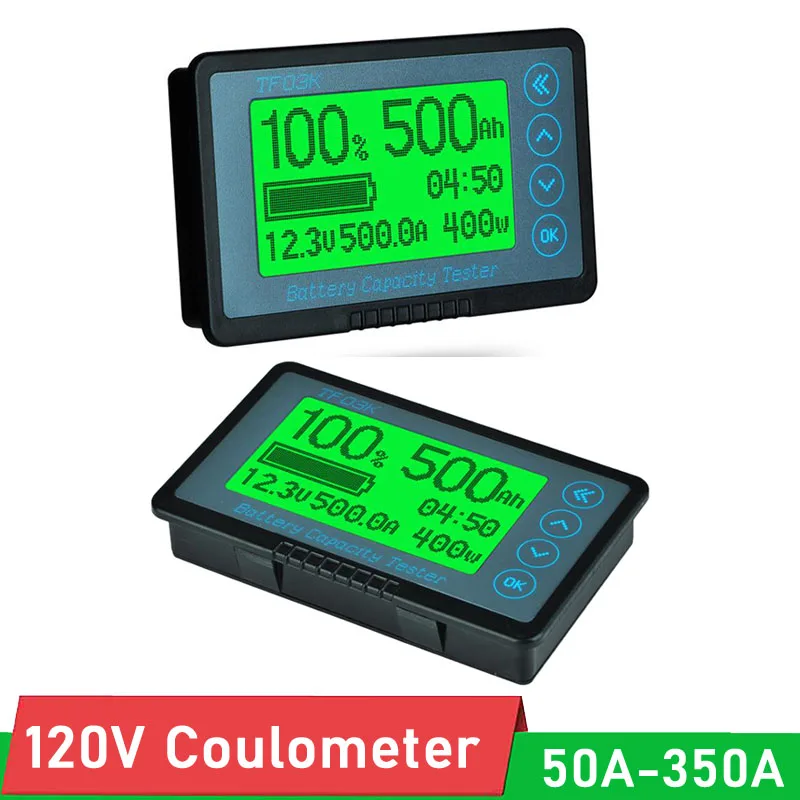 

digital coulometer Monitor DC 8-120V Capacity Tester METER RV electric Scooter Lifepo4 Li-ion lithium Battery 4S 8S 10S 13S 14S