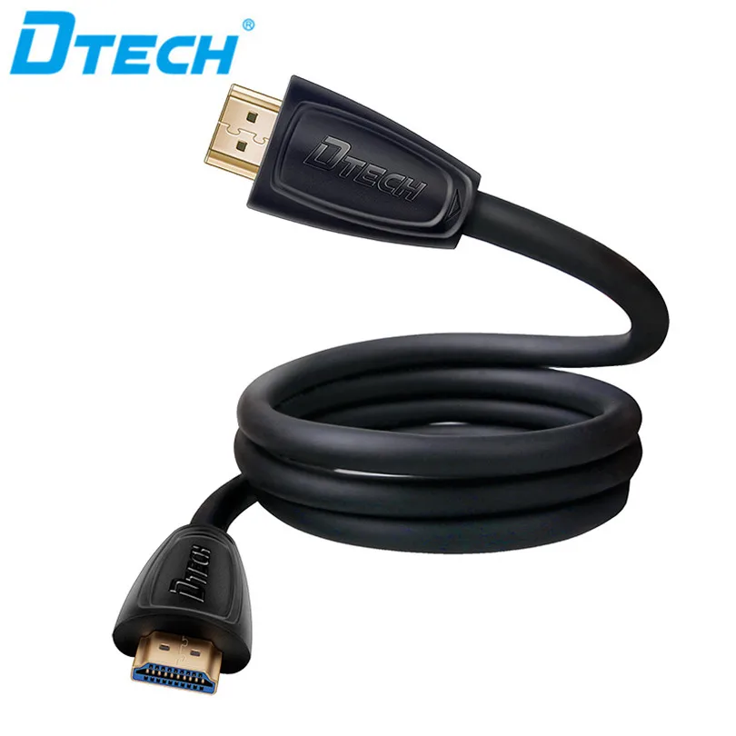 Высокоскоростной кабель DTECH HDMI 1080P 3D 24K позолоченный Hdmi для HDTV XBOX PS3 компьютера 0 75 м