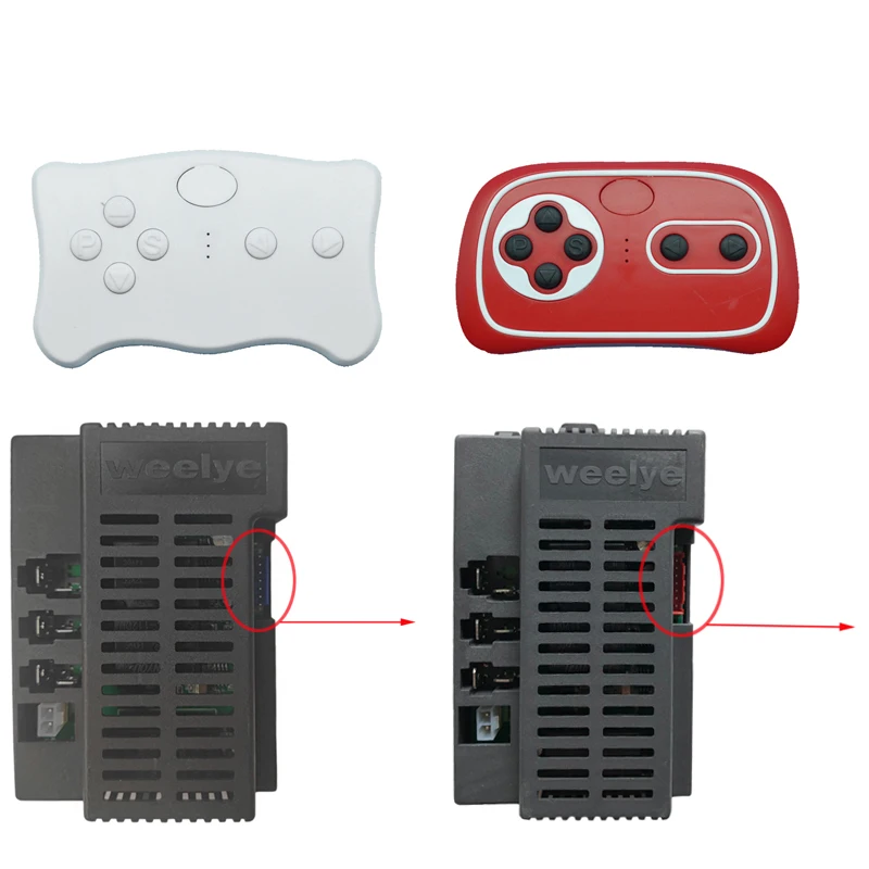 WEELYE 24V RX74 Children's Electric Car Bluetooth Remote Control,Wellye 24V RX30 Toy Electric Car 2.4G Controller Box Parts 6