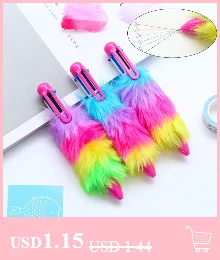 1 шт. милые Kawaii единорог плюшевые игрушки мягкие животные Единорог игрушка для детей Мягкий шар гелевая ручка с подвеской oyuncak школьные принадлежности подарок