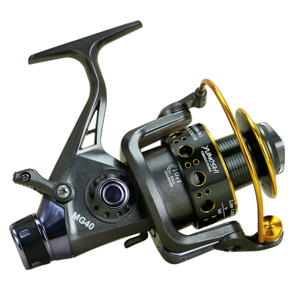 2019 New Double Brake Design Fishing Reel Super Squid Carp Strong Fishing Feeder Rotating Reel Spinning Wheel Fishing Wheel MG