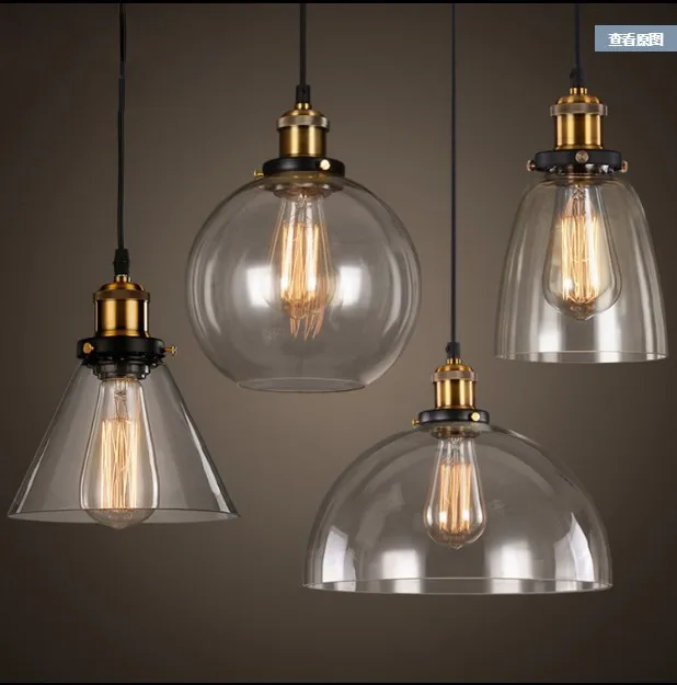 

Northern European-Style Glass LED Chandelier Retro Simple Industrial-Style Creative Library Coffee Shop Chandelier Cool Restaura