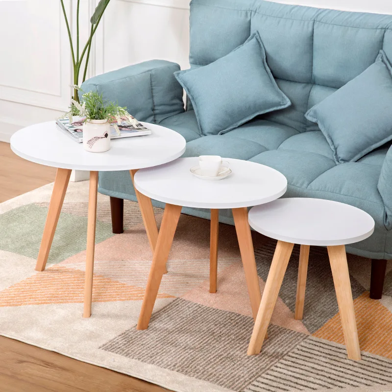 

P3 Manufacturers Special Offer Solid Wood Tea Table Modern Minimalist Living Room Bedroom Library Outdoor Small Apartment Circle