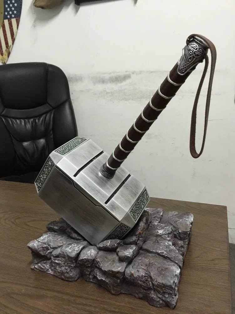 

[Funny] 1:1 The Avengers Thor hammer mjolnir base toy show base model adult children costume party cosplay toys collection gift