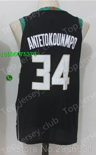 for men A++ качество мужской взрослый#34 Giannis Antetokounmpo 13 Malcolm Brogdon 34 Ray Allen 12 Jabari Parker 6 Bledsoe Jersey Milwaukee - Цвет: for men