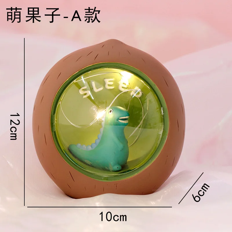 Creative Christmas Gifts New Year Table Lamp Decoration Girl Heart Room Layout Unicorn Lamp Student Gift Night Light for Kids - Цвет: dinosaur A