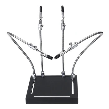 

Upgraded Version YP-001 Metal Base Universal 4 Flexible Arms Soldering Station PCB Fixture Helping Hands Four Hand