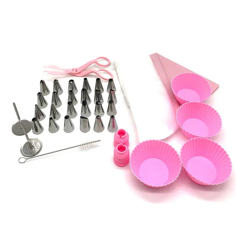45 PCS Nozzles for Confectionery Bag Cake Icing Decorating Tools Confectionery Nozzles Cream Nozzles Reusable Pastry Bag