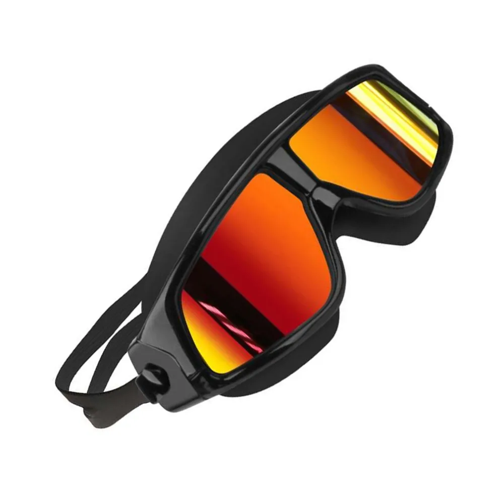 Adult Swimming Hd Anti-fog Goggles Super Large Frame Silicone Plating Flat Mirror Swimming Goggles Unisex