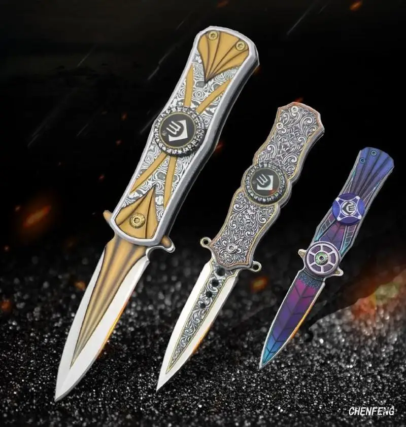 

57HRC Blade Quick Open Knives 58HRC Outdoor Portable Pocket Camping Tactical Folding Knife Combat Military Knifes