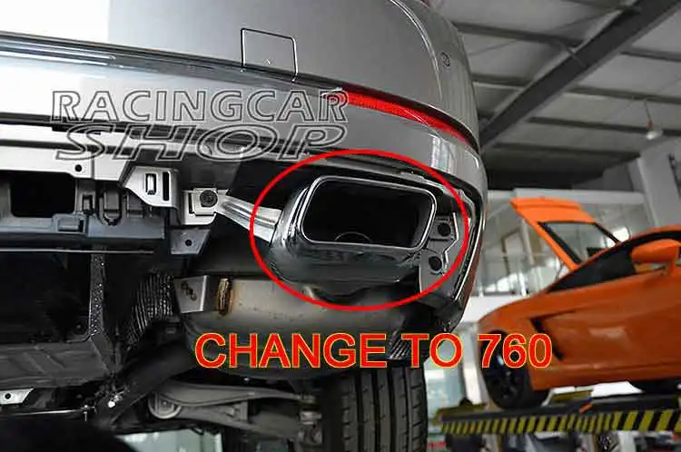 Для BMW F01 F02 730 740i 740Li 750i 750L замена на 760 Высокое качество QUAD хромированные выхлопные
