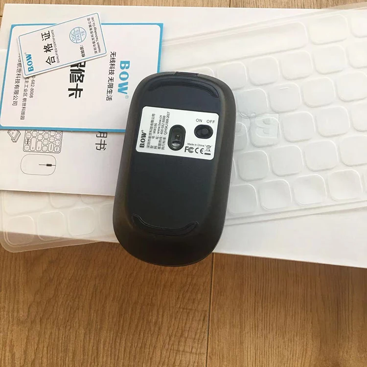 B.O.W  2.4Ghz Wireless Keyboard and Mouse Combo for computer with Nano USB Receiver, 78 Keys Rechargeable & Whiper-quiet Design
