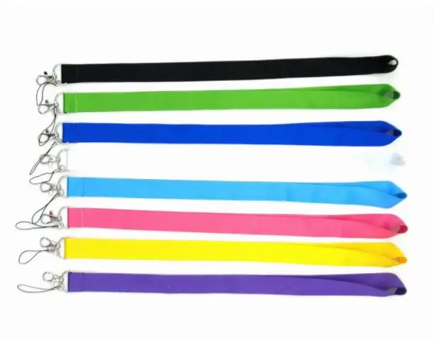 10pcs color Neck Strap Lanyards Card Holders Bank Neck Strap Card Bus ID Holders Rope Key Chain