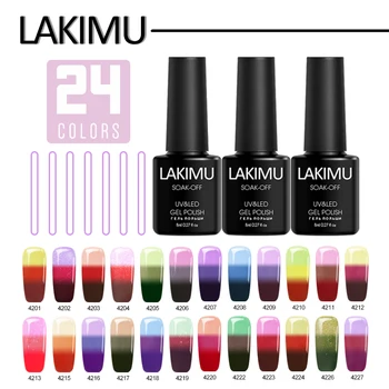 

LAKIMU Thermal Nail Gel Polish 29 Colors Temperature Color Changing Soak Off UV Gel Lacquer Nail Art Varnish Manicure LED Nails