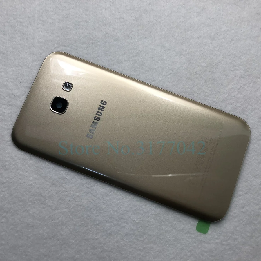 Для samsung Galaxy A5 A520F A7 A720F A3 A320F задняя крышка со стеклянным корпусом чехол Замена двери батареи+ рамка для камеры